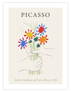 Exhibition Posters Art Prints: Picasso Peace Bouquet 1972