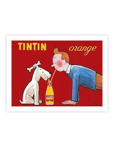 Tintin Art Prints: Tintin Orange Soda
