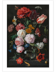 Wholesale Wall Art Nz: Still Life with Flowers in a Glass Vase
