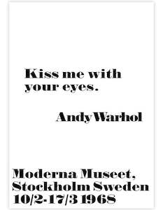 Black And White Art Prints: Kiss Me With Your Eyes