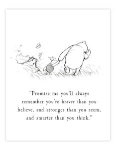 Winnie The Pooh Art Prints: Winnie The Pooh - Promise Me