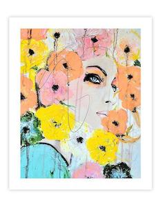Floral Art Prints: Collide