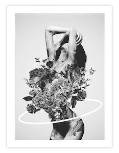 Floral Art Prints: Be Slowly