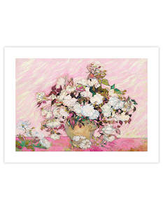 Unframed Art Prints: Pink Roses in a Vase