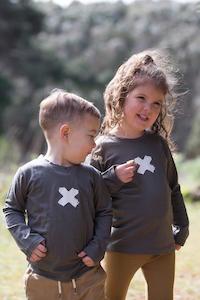 Merino Tops: Merino Top - Cross Print - MT84