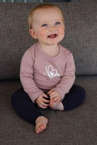 Merino Baby Top - Butterfly Print - MBT7