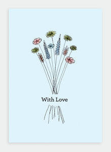 Thank You Wholesale: PR019 With Love Flowers (pack of 6)