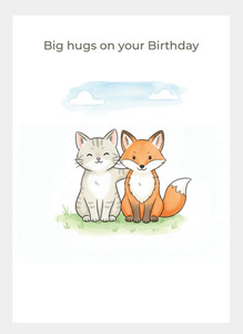 Latest Designs Wholesale: MM231 Cat&Fox Birthday (Pack of 6)