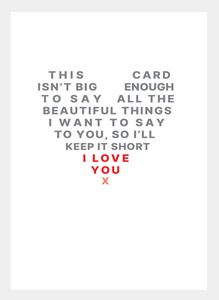 MM233 Love Heart words (Pack of 6)