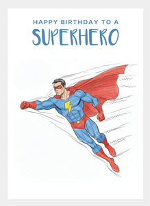 MM238 Happy Birthday Superhero (Pack of 6)