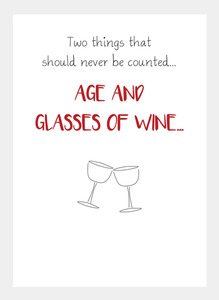 MM173 Age and glasses of wine  (pack of 6)