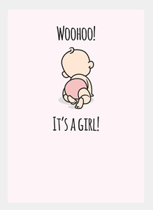 Baby Wholesale: MM208 - Woohoo! It's a girl! (pack of 6)
