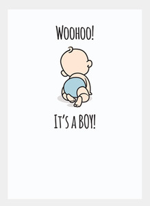 Baby Wholesale: MM207 - Woohoo! It's a boy! (pack of 6)