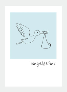 Baby Wholesale: MM39 blue stork  (Pack of 6)