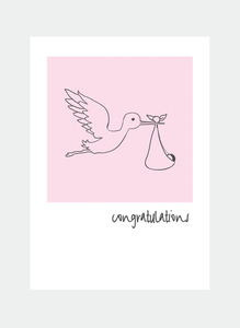 Baby Mini Wholesale: MC62 pink stork (Pack of 6)