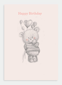 Birthday Wholesale2: RM002 Birthday Teddy (Pack of 6)