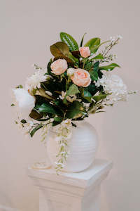Decor Hire: White Round Vases