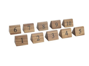 Wooden Triangle Table Numbers