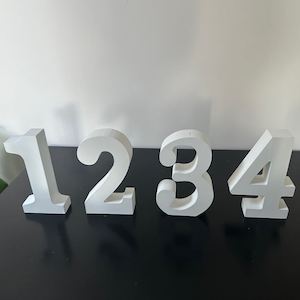 Decor Hire: Freestanding White Wooden Number