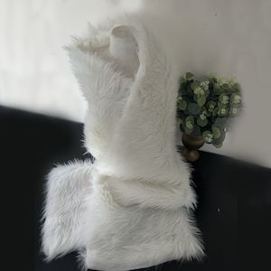 Event Hire: White Faux Fur Stole