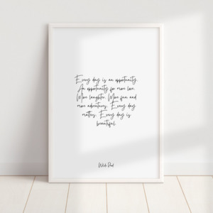 Wall Art: 'Every day is an opportunity' Print