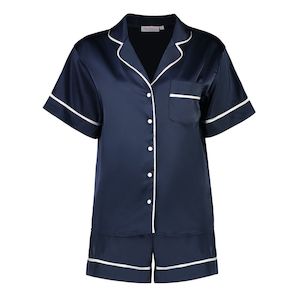 Clothing: Sienna Short Satin PJs | Navy
