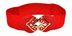 Belts: Heart Belt Red