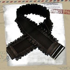 Lacey Edge Stretch Belt Black