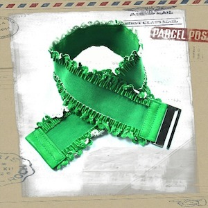 Belts: Lacey Edge Stretch Belt Green