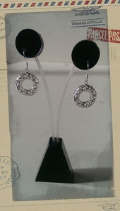 Earrings: Hollow Koru Heart Pendant Earrings