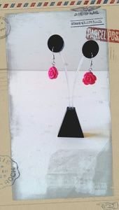Earrings: Rose Drop Pink