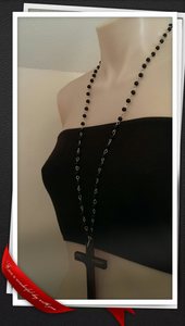 Necklaces: Beaded Wooden Cross