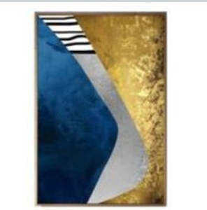Artwork: Box Frame Canvas Print - Gold/Blue A1083