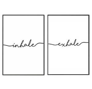 Box Frame Canvas Print - Inhale / Exhale Set