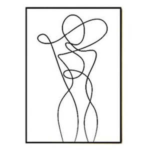 Box Frame Canvas Print - Woman