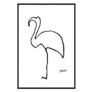 Artwork: Box Frame Canvas Print - Flamingo