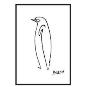 Artwork: Box Frame Canvas Print - Penguin