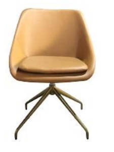 Zurich Chair - tan/gold swivel