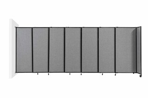 Products: Telescoping Acoustic Partition Wall-Mountable (Fabric) - Portable Partitions New Zealand