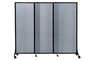 Products: Afford-A-Wall Sliding Room Divider (Polycarbonate) - Portable Partitions New Zealand