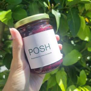 sauces and compotes: POSH Mixed Berry Chia Compote