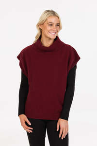 Womens: Cowl Neck Possum Merino Tunic