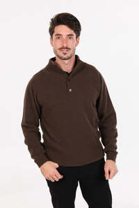 Button Collar Possum Merino Sweater