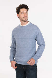 Mens: Ripple Stitch Possum Merino Sweater