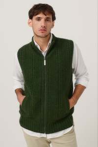 Mens: Henry Possum Merino Zip Vest