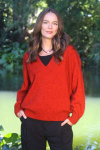 Cavern Possum Merino V Neck Jumper