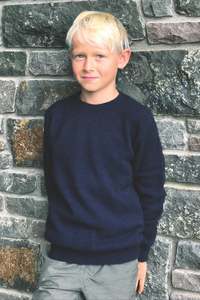 Lothlorian Knitwear: Kids Plain Possum Merino Crew Neck Jumper