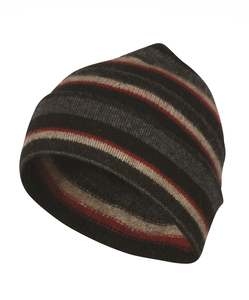 Headwear: Striped Possum Merino Unisex Beanie