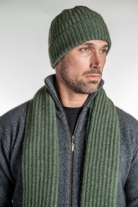 Headwear: Ribbed Possum Merino Beanie - Koru Knitwear