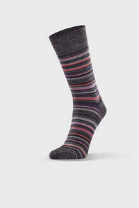 Fine Line Stripe Merino Socks